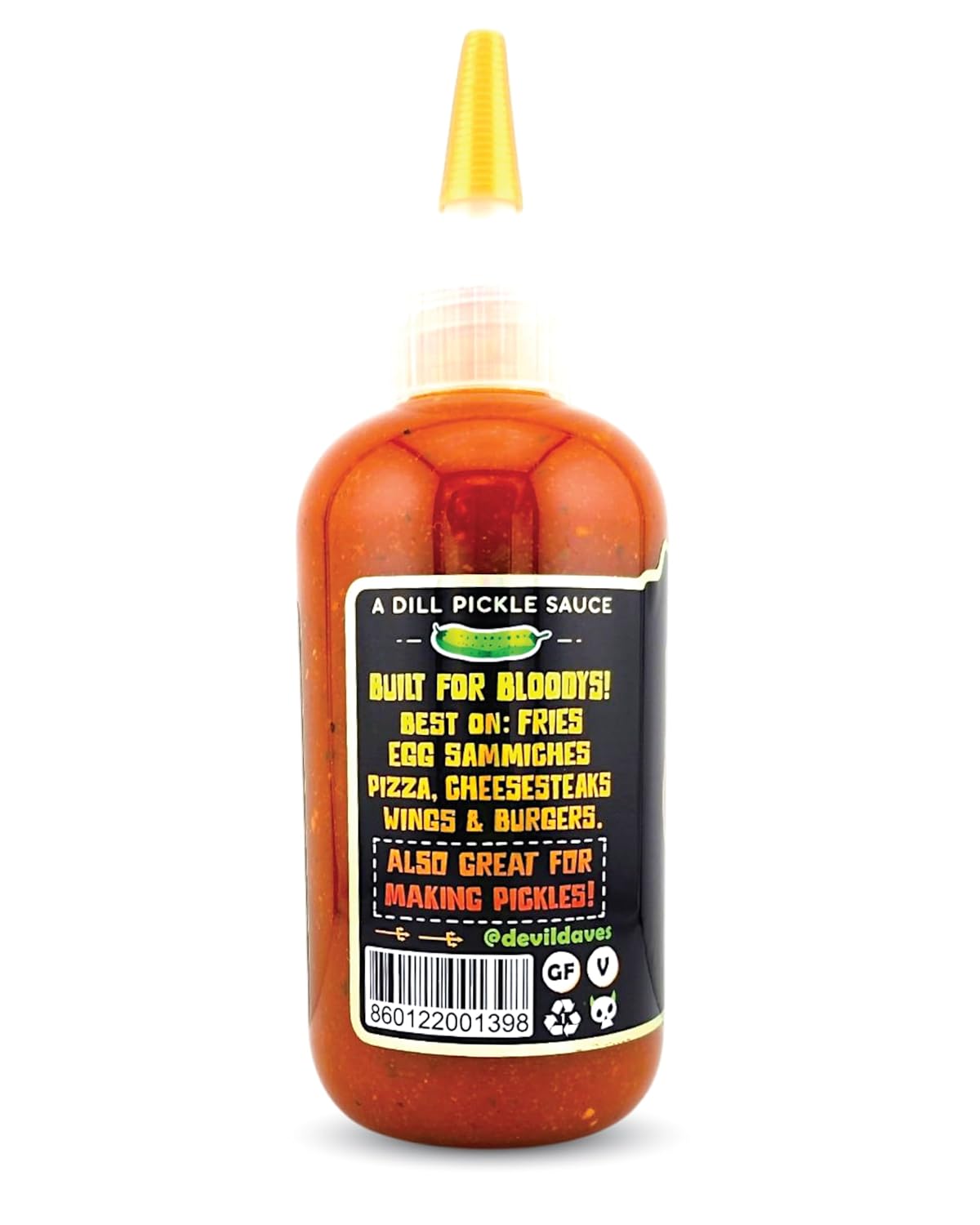 Dill Pickle Hot Sauce | Devil Daves Pickle Crack - Medium Heat, 8.6 Oz