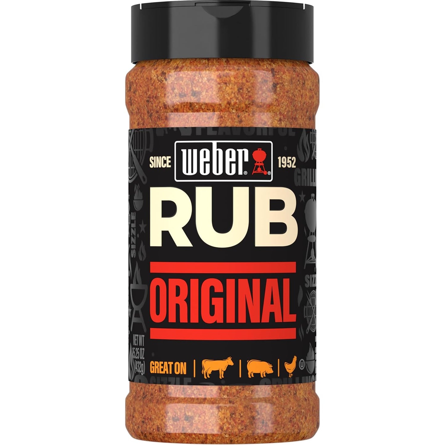 Weber Original Dry Rub for Smoking and BBQ, 15.25 oz