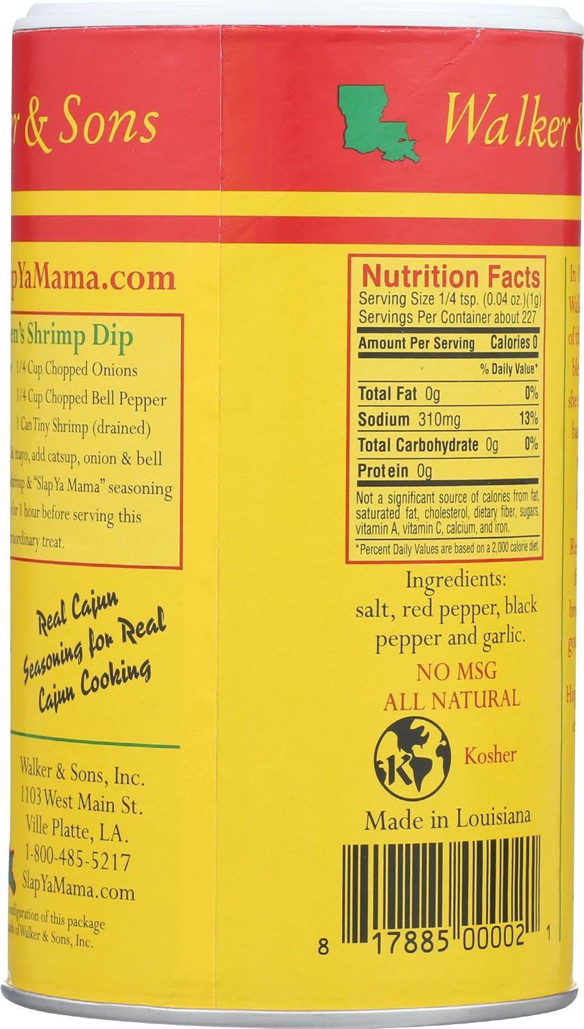 Slap Ya Mama Cajun Seasoning from Louisiana, Original Blend, No MSG and Kosher