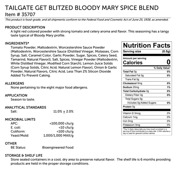 Tailgate Spices Get Blitzed Bloody Mary Spice Blend