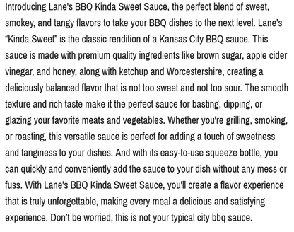 Lane's BBQ - Kinda Sweet Sauce