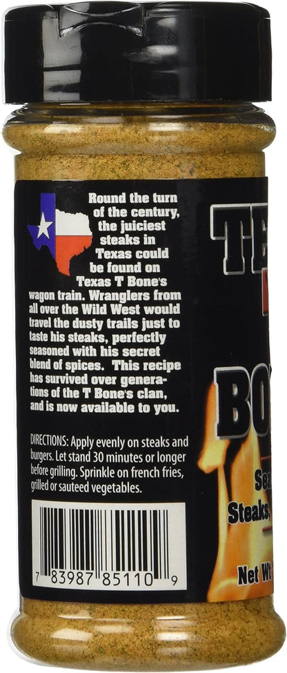 Texas T - Bones Seasoning for Steaks, Burgers, & Fries