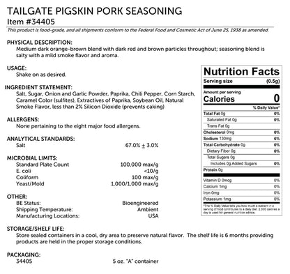 Tailgate Spices Pigskin Pork Seasoning