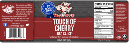 Three Little Pigs Touch Of Cherry BBQ Sauce