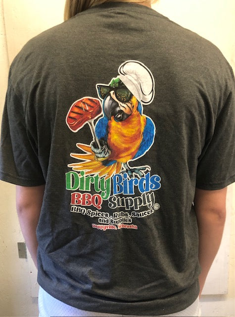 Dirty Birds BBQ Supply Unisex Charcoal Grey T-shirt